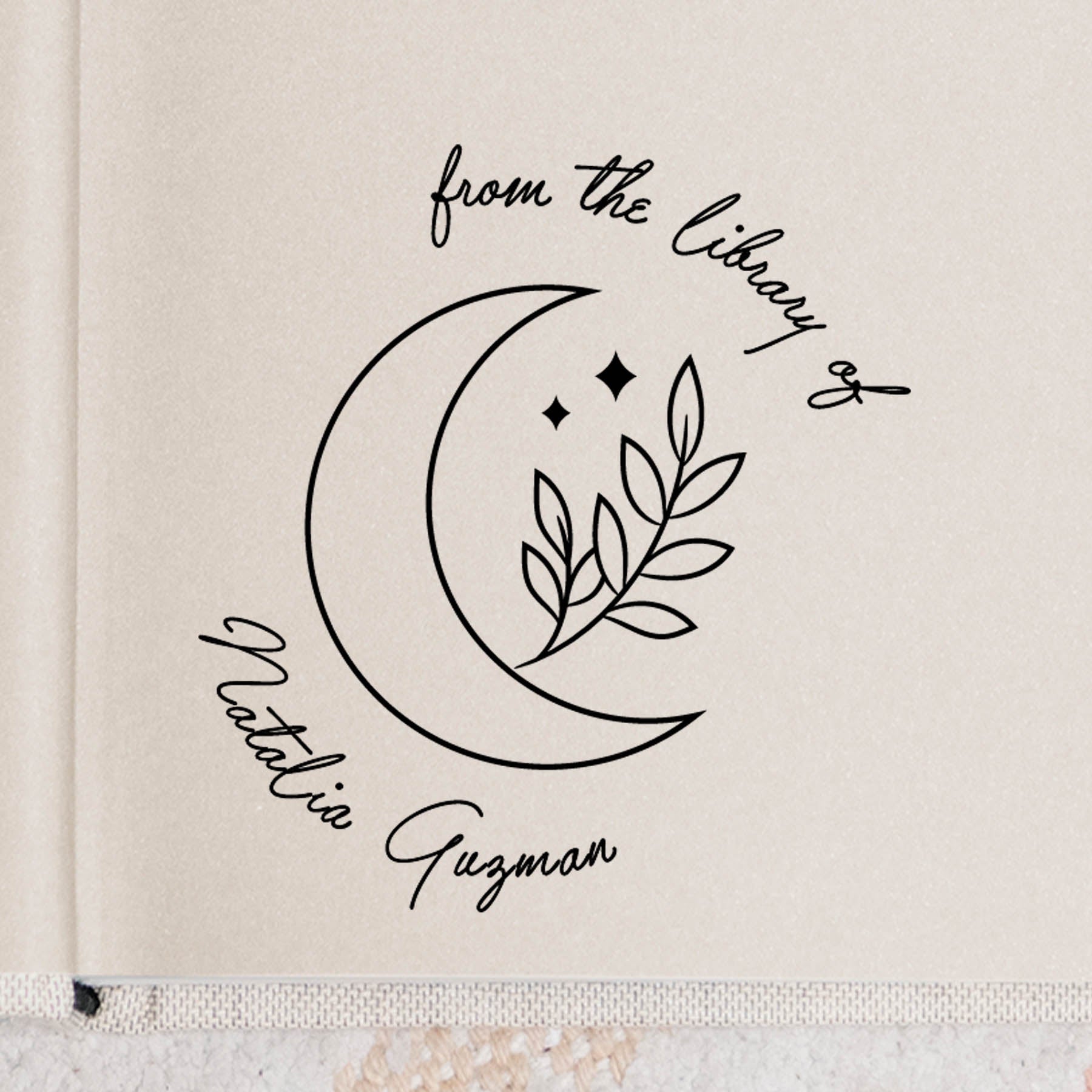 Moon Book Stamp – stampmyworld