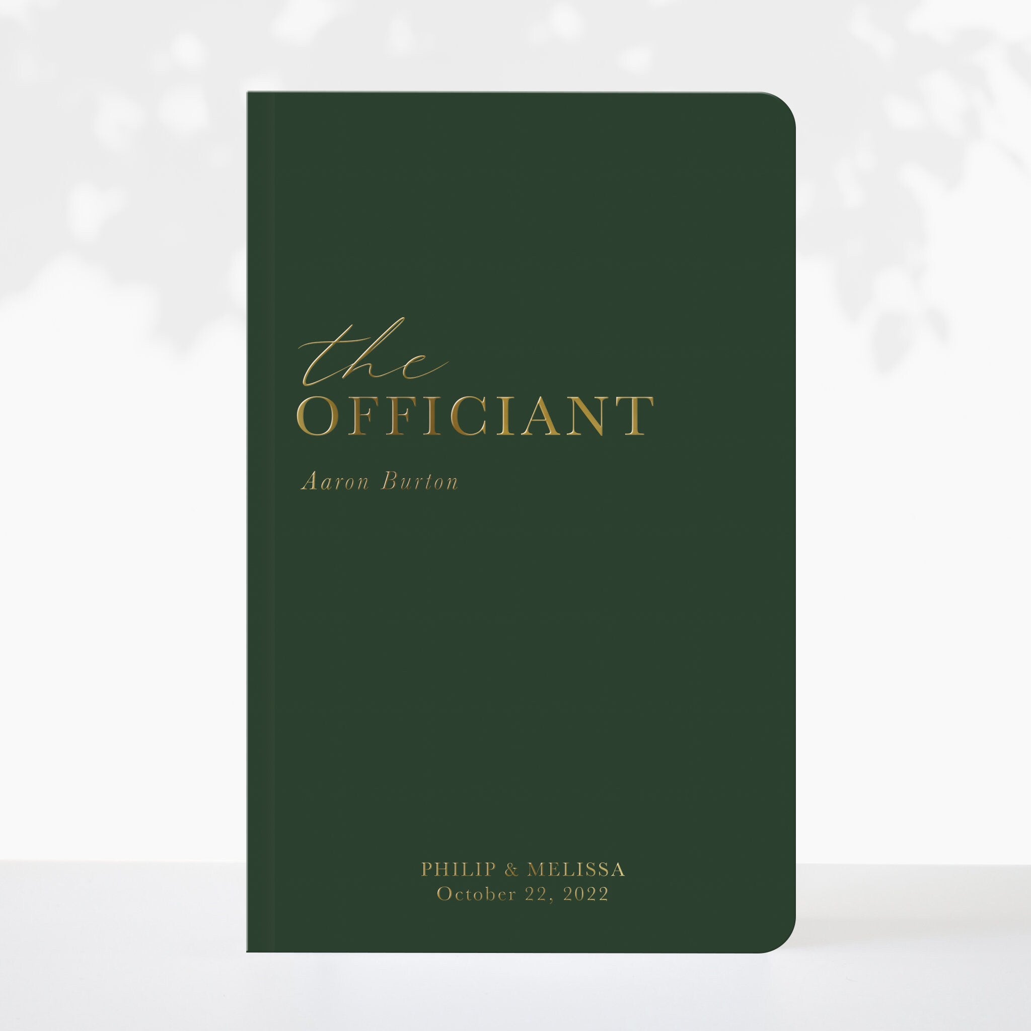 Personalized Officiant Book (Various colors available) A2