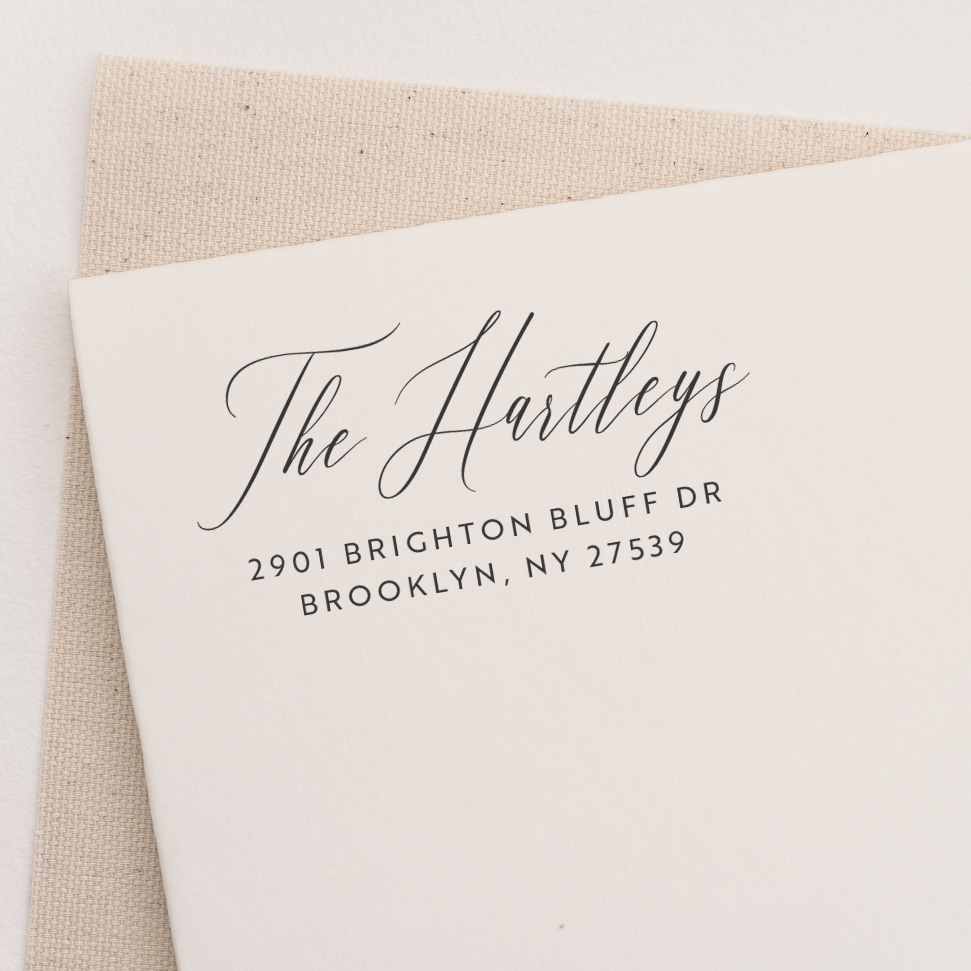 Elegant return address stamp